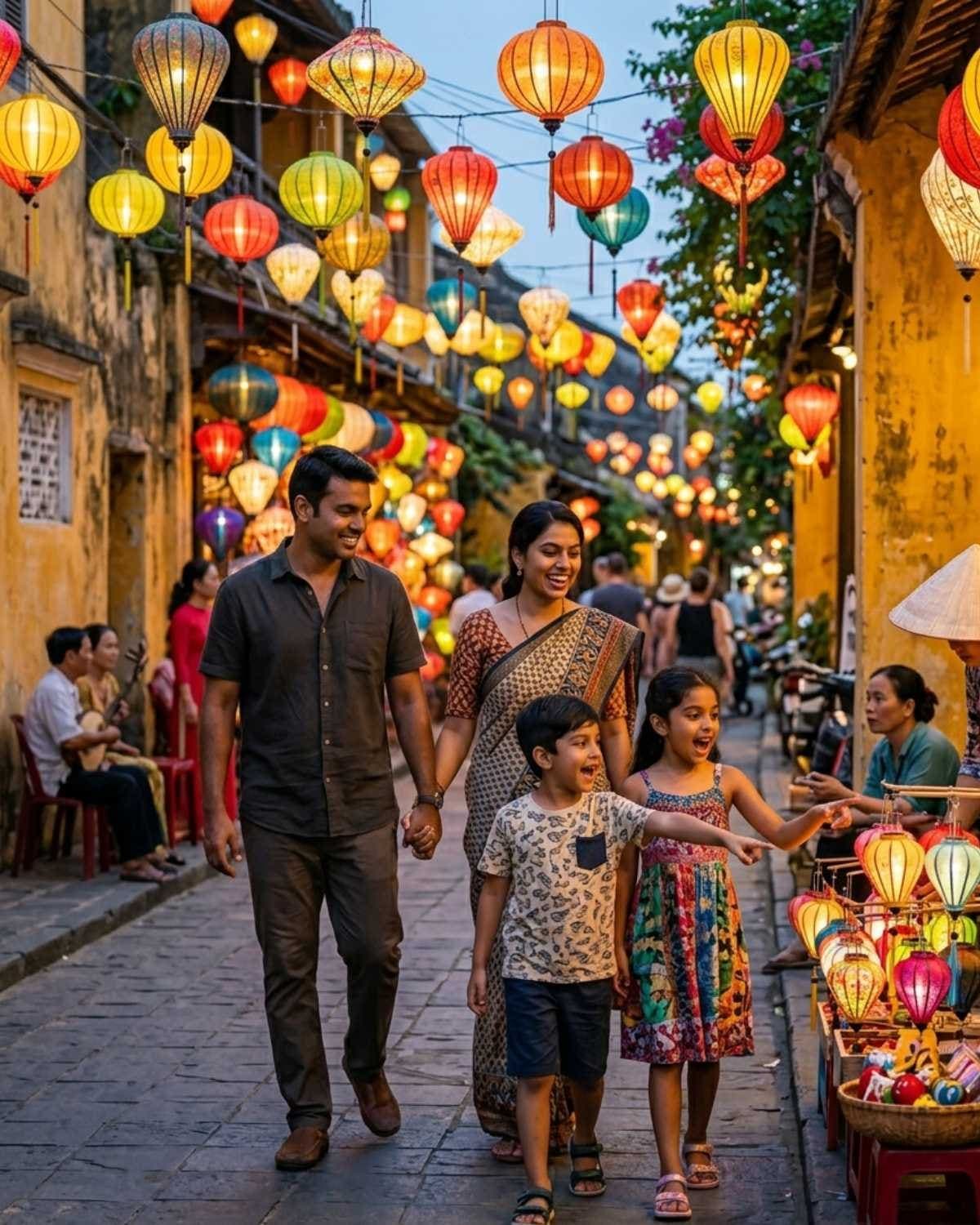 Parents and children enjoying a Street